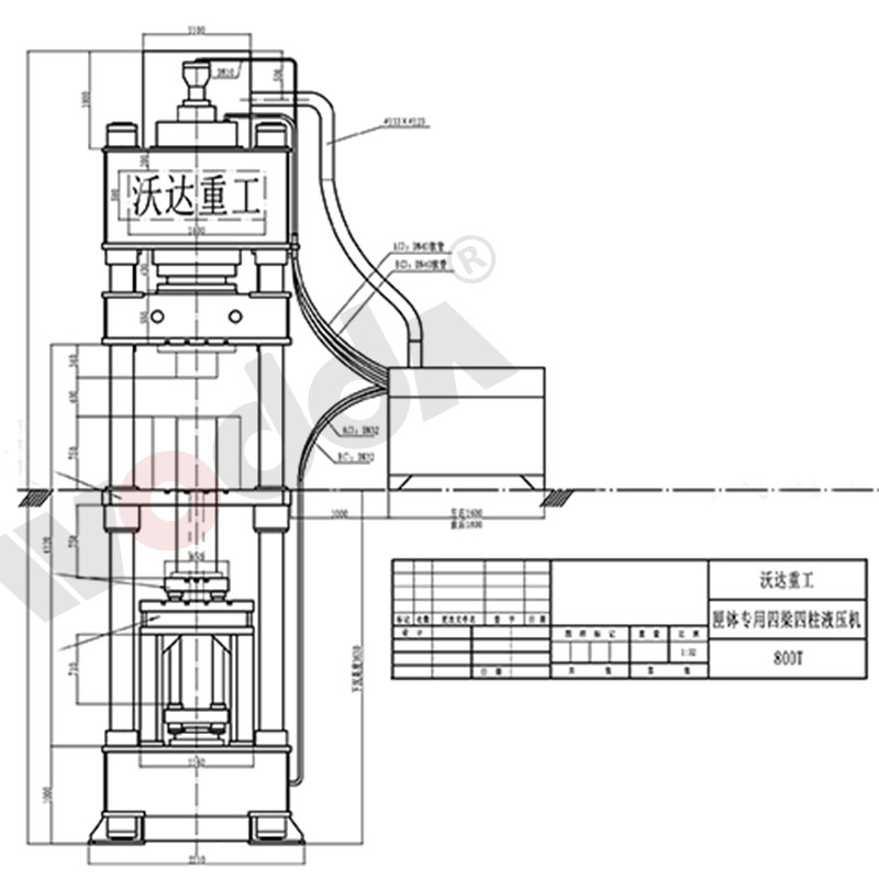 匣钵成型液压机外观图